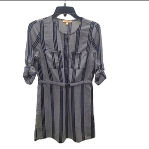 Skies Are Blue B&W Shirt Dress w/ Belt Size Sm - EUC